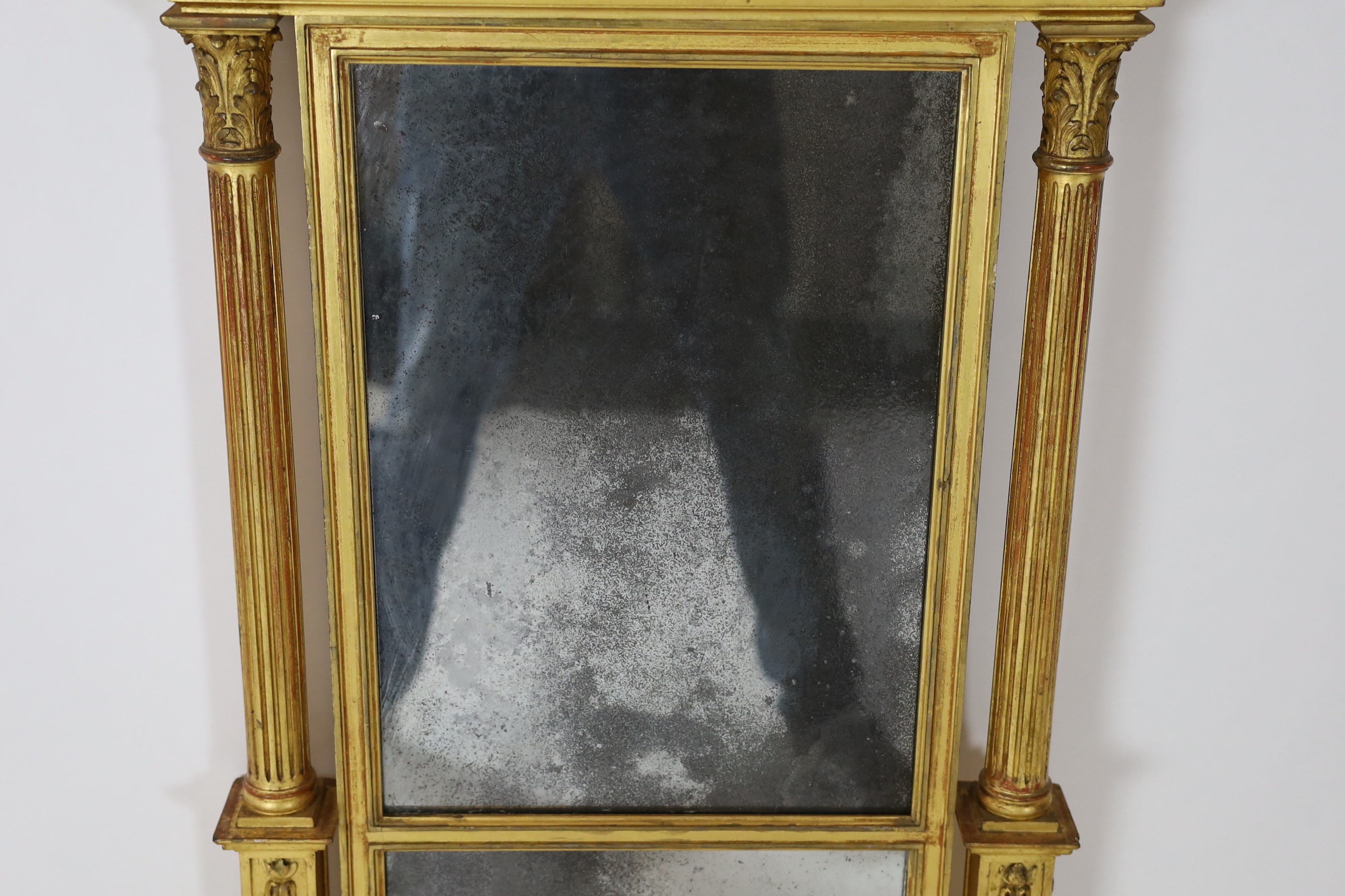 A George III giltwood pier glass